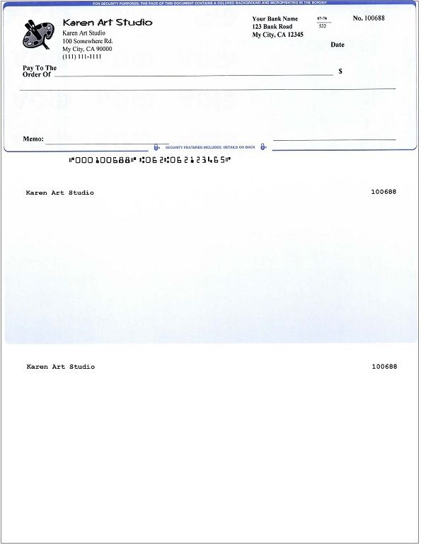 cheque printing template